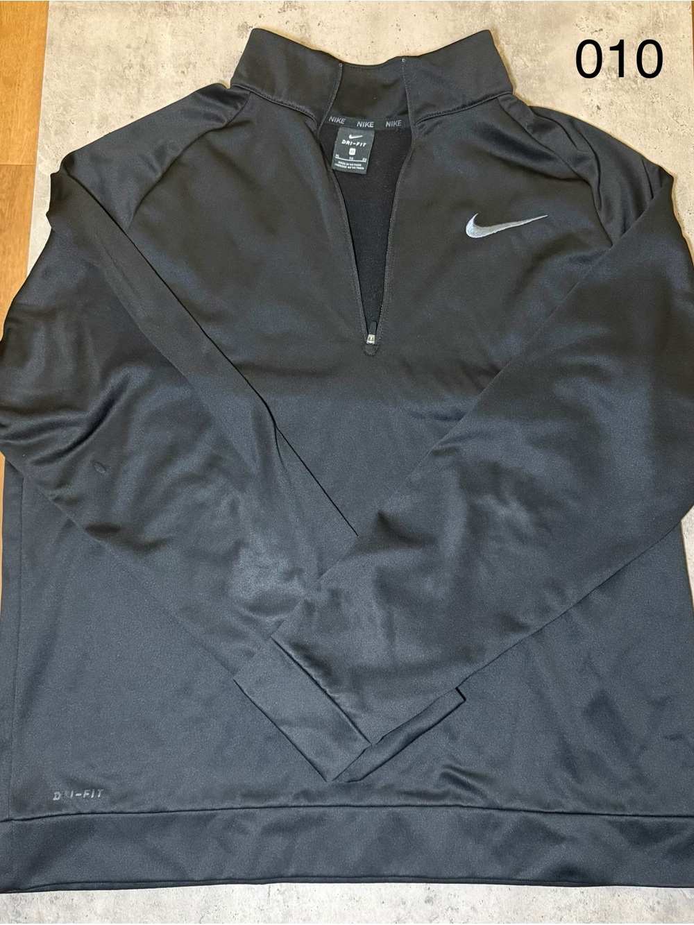 Nike Black Dri-FIT Quarter-Zip Pullover Jacket